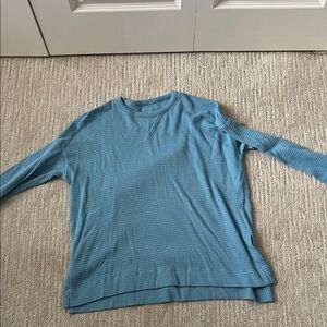 American Eagle Blue Waffle Knit Top